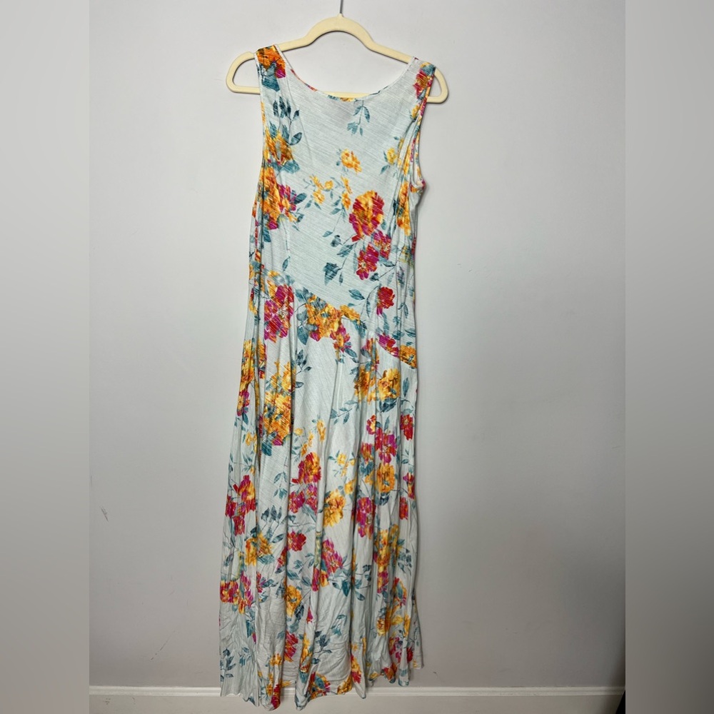 Sundance Catalog Long Floral Flowy Maxi Dress Sleeveless Rayon 106 - Picture 5 of 7